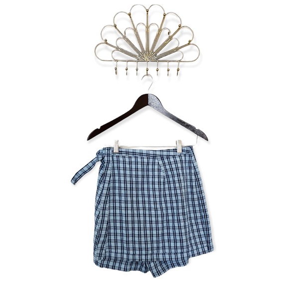 Vintage Marsh Landing Khakis Blue & White Plaid Skort - Picture 1 of 4